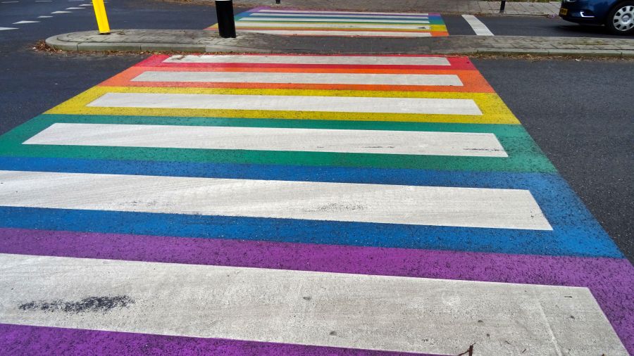 Regenboogzebrapad